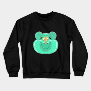 cyan cute quokka face Crewneck Sweatshirt